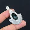 Daughters Day Deal Sterling Silver Solar Moss Agate Gemstone New Pendant Jewelry