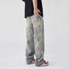 Amerikanische Street Washed Vintage Jeans Herren Frühling und Herbst Gerades Bein Locker sitzend Europäischer und Amerikanischer High Street Vibe Stil Lange Hosen