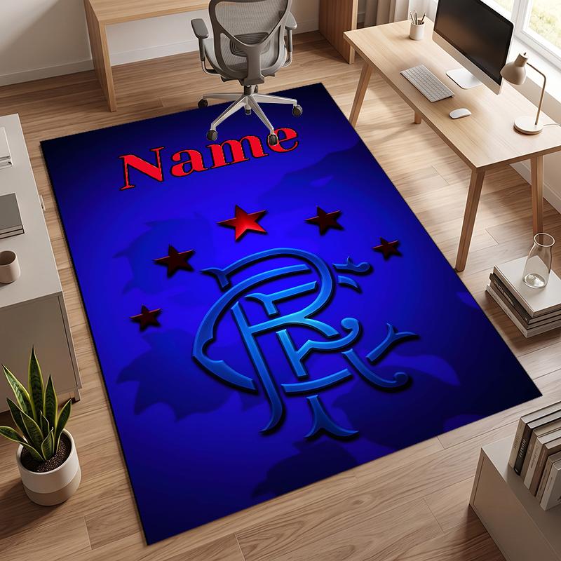 Rangers FC (5) Personalisierter Name Büro Teppich Stilvolle Dekoration für Wohnzimmer Schlafzimmer Küche