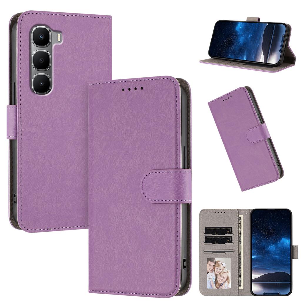 Leather Phone Case on For Infinix Hot 40 50 60 Pro Plus 60 4G 5G 40i 50i 60i GT 20 30 Pro Cover Magnetic Solid Color Case Funda