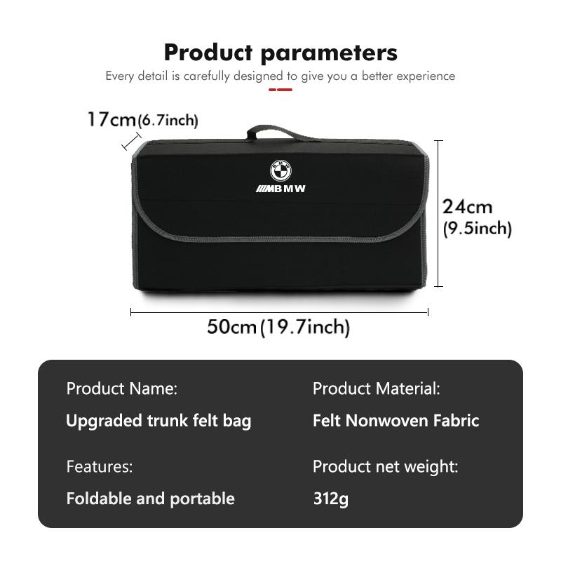 Car Trunk Organizer Box Folding Travel Storage Container Bag For BMW M Performance Alpina M3 M5 M6 X1 X3 X4 X5 G20 bzdn55