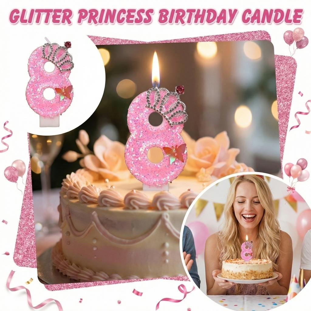 Fashion Cartoon Creative Birthday Candles Party Digital Candles