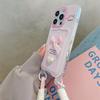 The New Pink Bow-Tied Love Phone Case With Lashing Available For The iPhone 15 14 13 12 11 Pro Max Creative Girl Phone Case