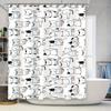 Animal Print Shower Curtain Cute Cats Design Modern Bathroom Decoration Waterproof Fabric for Home Decorations In Various Sizes