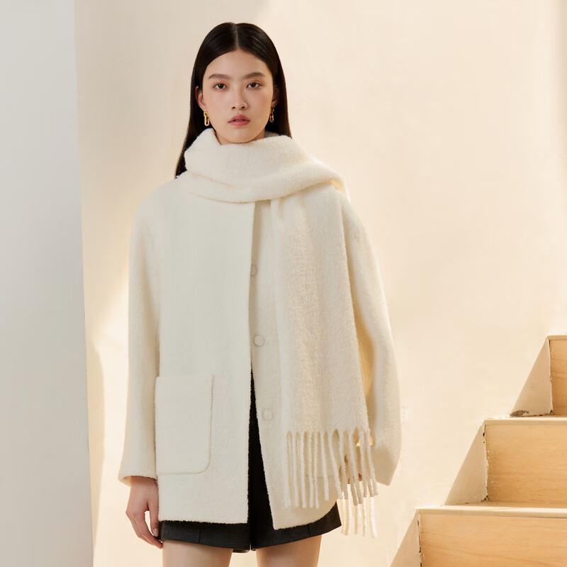 

ELLASSAY Минималистичное матовое пальто из шерстяной смеси для женщин S