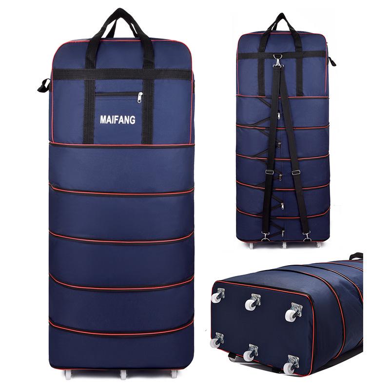 Expandable Large Capacity Foldable Travel Luggage with Universal Wheels (158 cm)