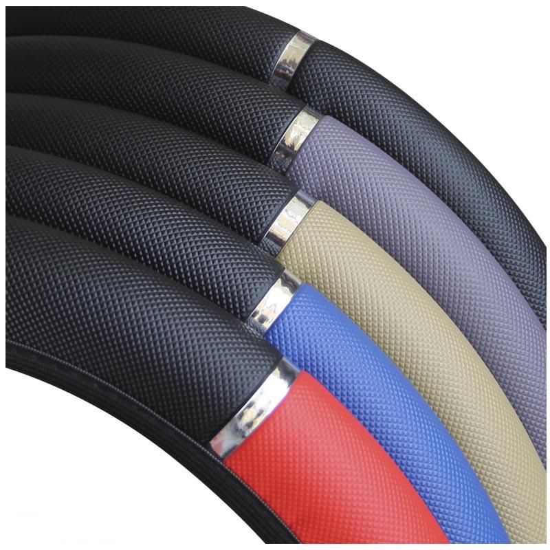 Anti Slip Auto Decoration Pu Leather Steering Covers Car-Styling Universal Car Steering Wheel Cover 37-38Cm Diameter