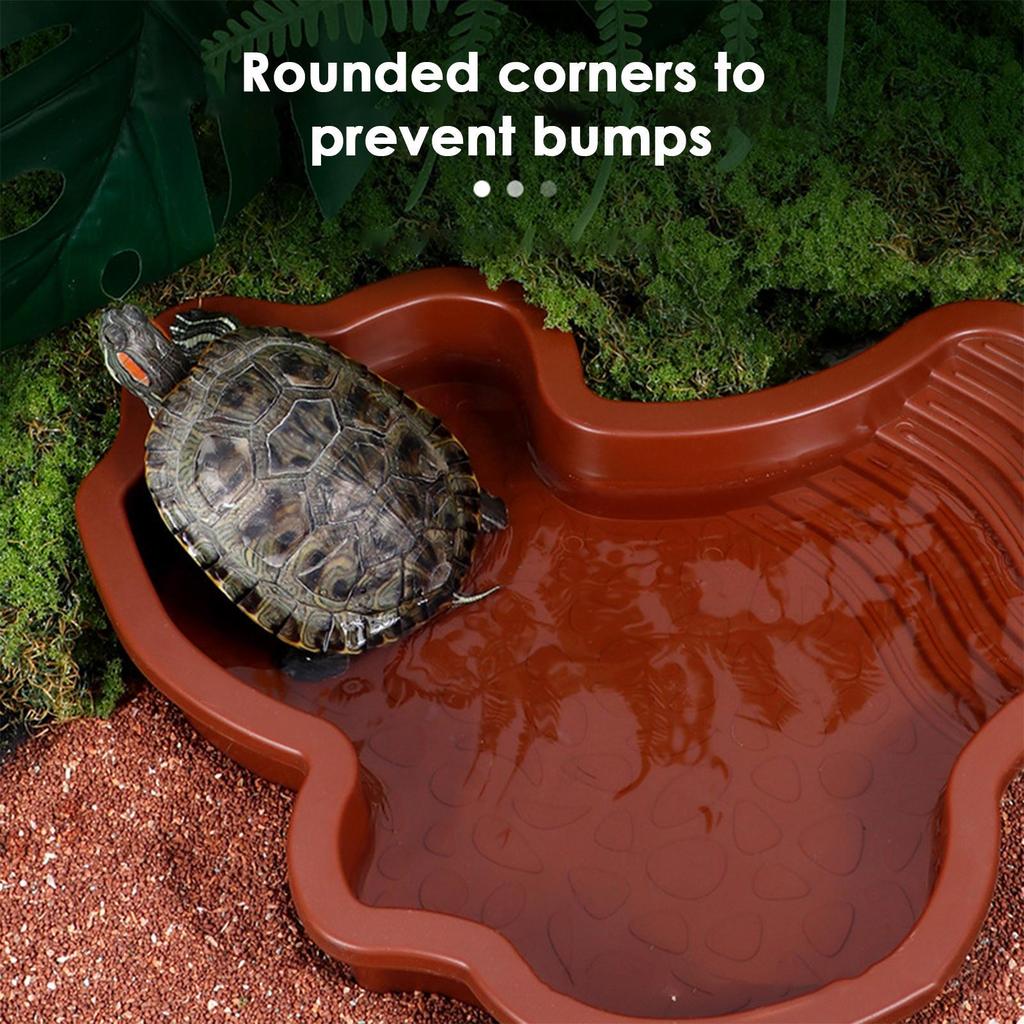 Reptile Bathing Pool Aquarium Turtle Climbing Pet Basin Fish Tank Decoration Reptile Water Bowl For Turtle Bearded Dragon