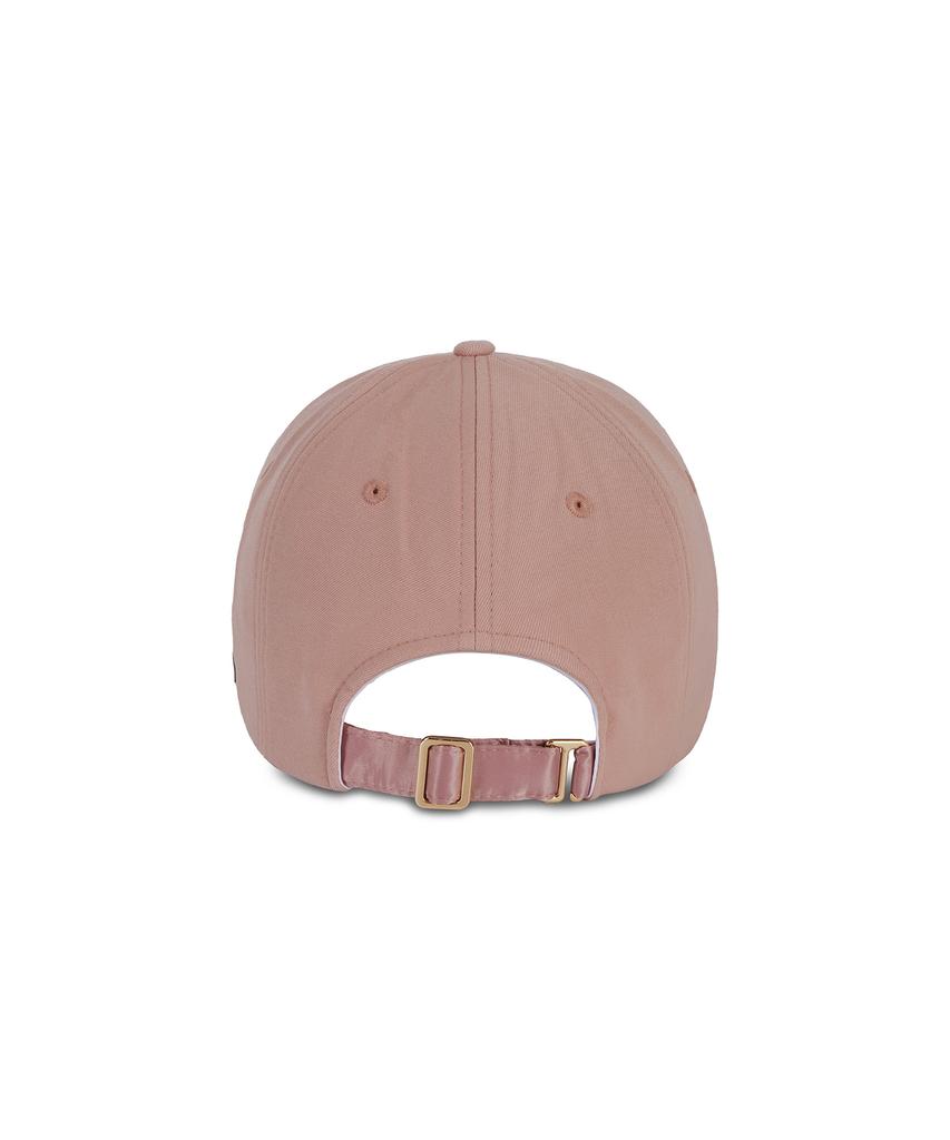 Bajal Gold Studded Oversized Ball Cap Pink