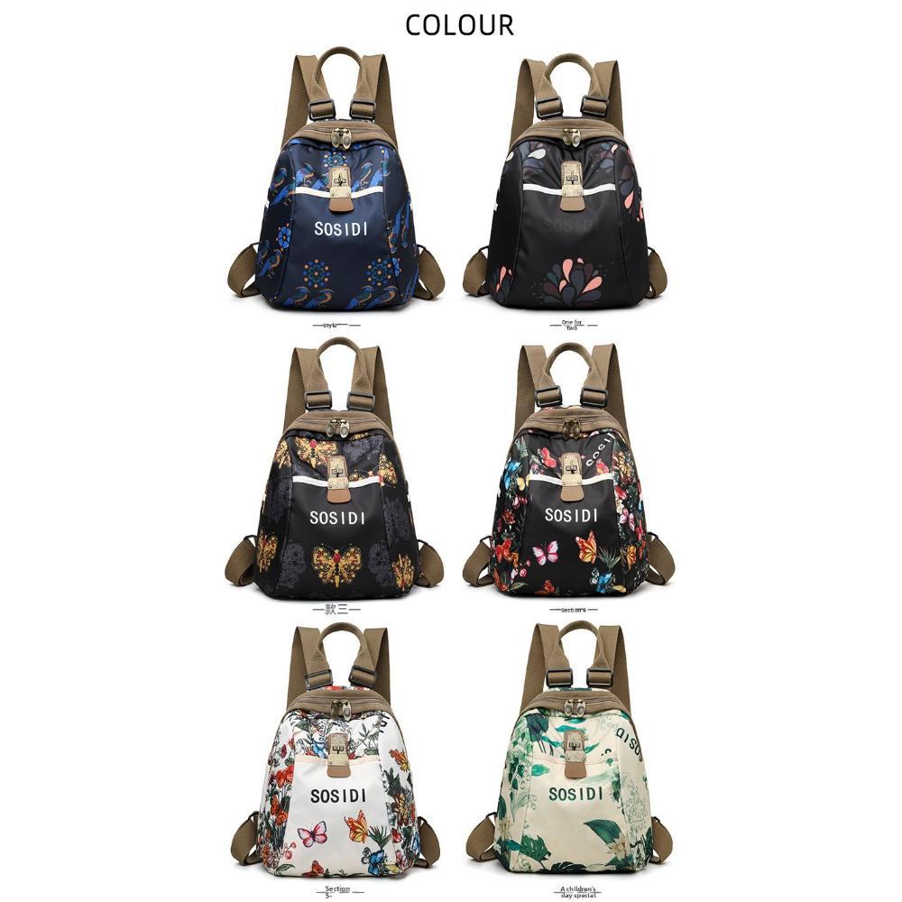 Trend Ethnic Style Printed Backpack New Casual Lightweight Multi-functional Travel Schoolbag