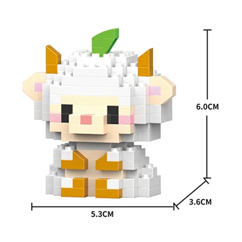 Animals Lion Tiger Piglet Micro Particle Building Blocks Toy for Children Old Boy Birthday Gift Dog Cat Mini Bricks Girl Toys