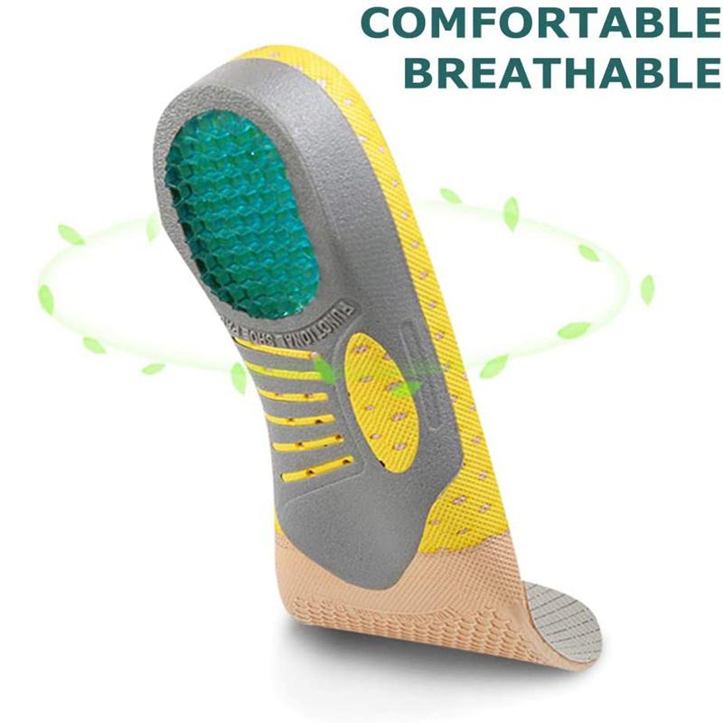 Quality Orthopedic Gel Insoles with Premium Arch Support Mesh Orthotic Foot Pads for Low Arch To Flat Feet Plantar Fasciitis