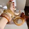 Acrylic Bracelet Retro Style Irregular Geometric Design Women Bangle Handmade Statement Bracelet Fashion Accessory