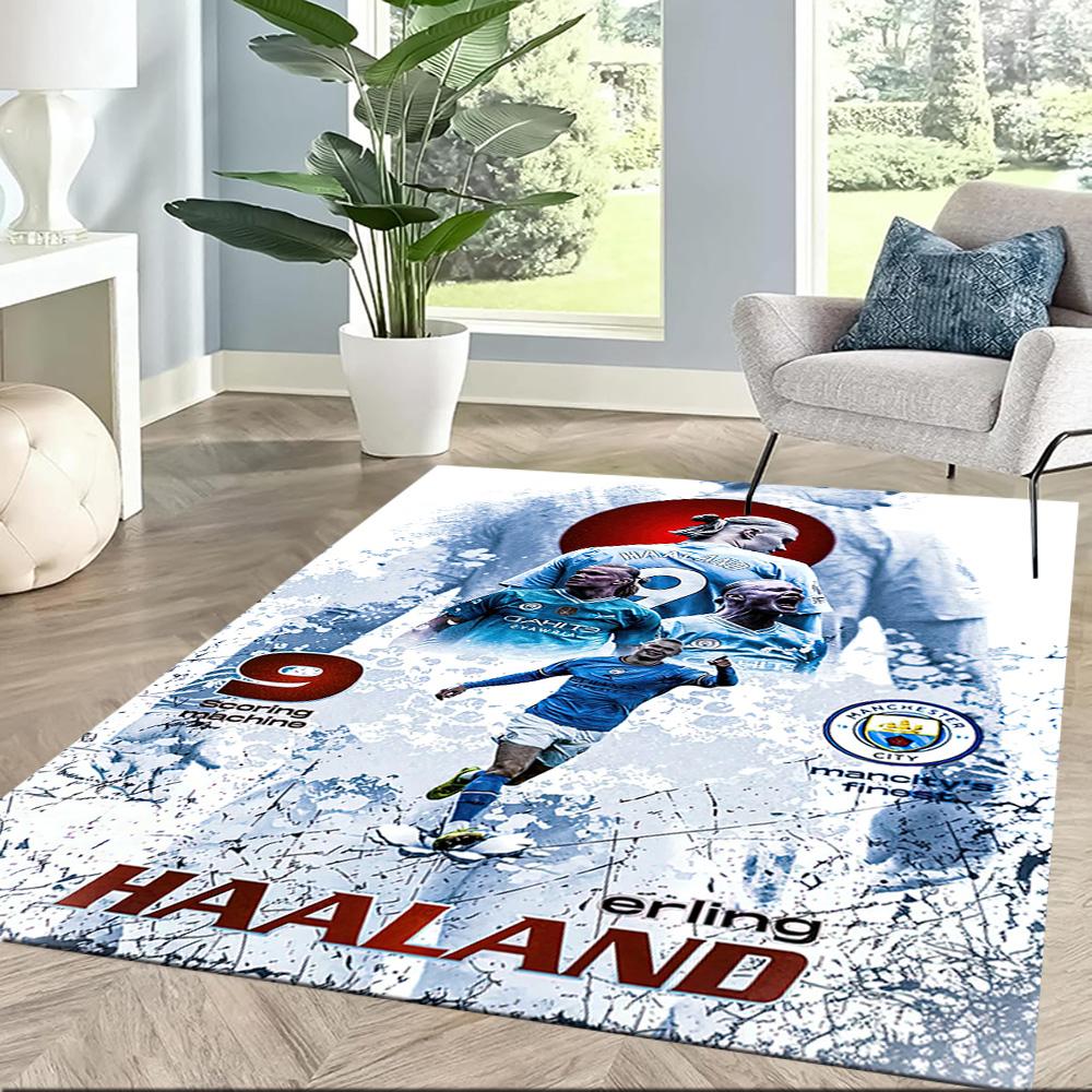 Electric Soccer Moment Square rugs are a great choice for living rooms, bedrooms, home décor, and as gifts.