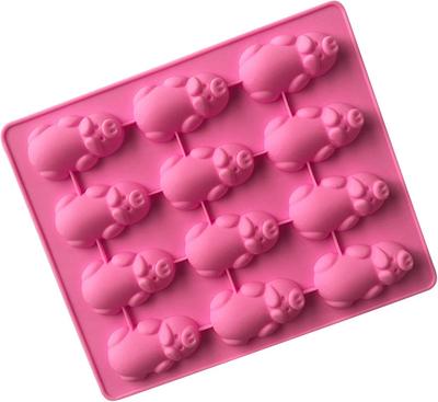 1 stampo in silicone a forma di maialino rosa, stampo per torta a forma di maialino, stampo per cioccolato a forma di maialino, teglia da forno in silicone a forma di maialino.