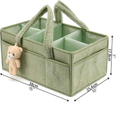 Armazenamento de Pelúcia para Bebê Organizador de Berçário Cesto Bolsa de Fraldas Infantil com Alça Caddy Troca de Fraldas Infantil Transportador de Armazenamento Bolso Grande