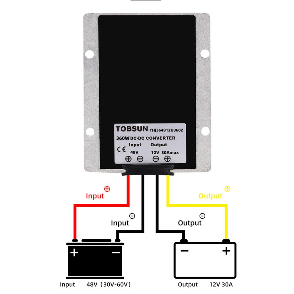 Areyourshop WaterProof 48V to 12V 30A 360W Step Down DC/DC Power Converter Regulator