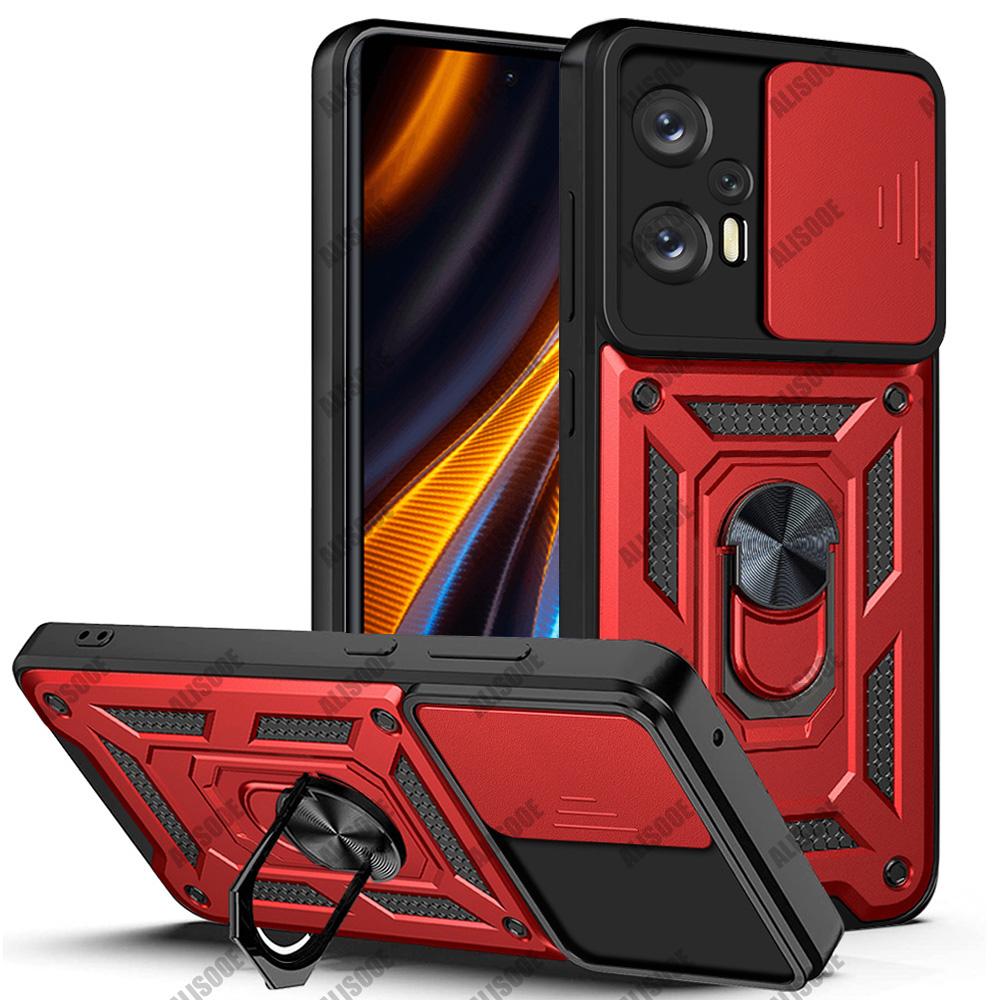 For POCO X4 GT X5 Pro F4 Case Slide Camera Cover for Xiaomi Mi 12 Lite POCO X4 Pro X3 NFC F3 M3 M4 Redmi Note 11S 11 10S 10 10C