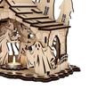 Halloween Candle Holder Spooky Wooden Witch Ghost House Candlestick Decoration for Home Indoor Party Decor