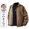 American retro lapel leather jacket thickened loose versatile jacket casual motorcycle jacket men's autumn and winter