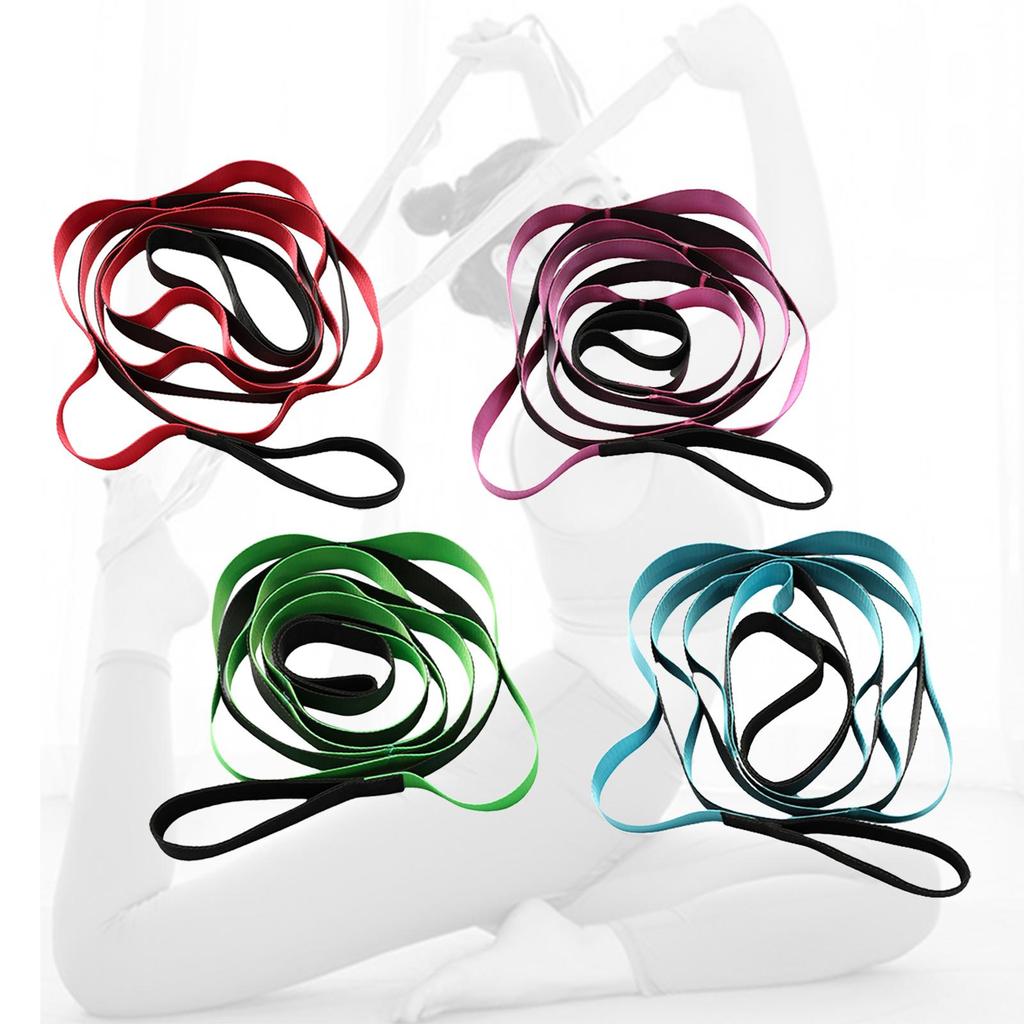 Yoga Pull Strap Belt Elastic Latin Dance Stretching Band Loop Yoga fitness Exercise Resistance Band
