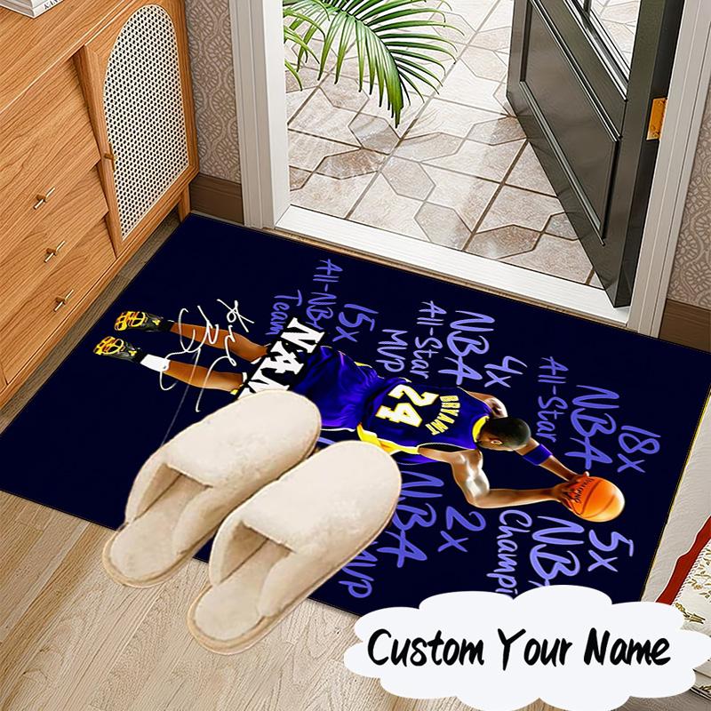 Custom Name Kobe Bryant's Legacy Numbers Carpet, Chair Rug,Area Rug for Office Bedroom living rooms bedroom, Doormat decor Christmas fan gifts