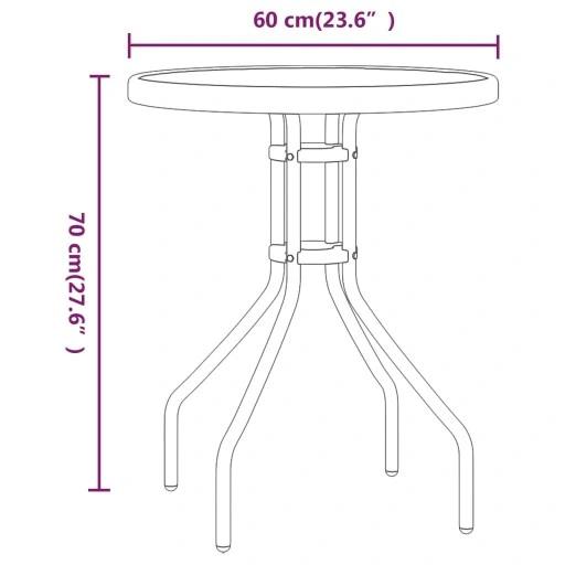 Vidaxl 3-teiliges Bistro-Möbelset für den Garten, Schwarz