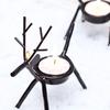 2pcs Reindeer Candle Stand Metal Tealight Holder Ornament Candle Table Decor  Dining Room