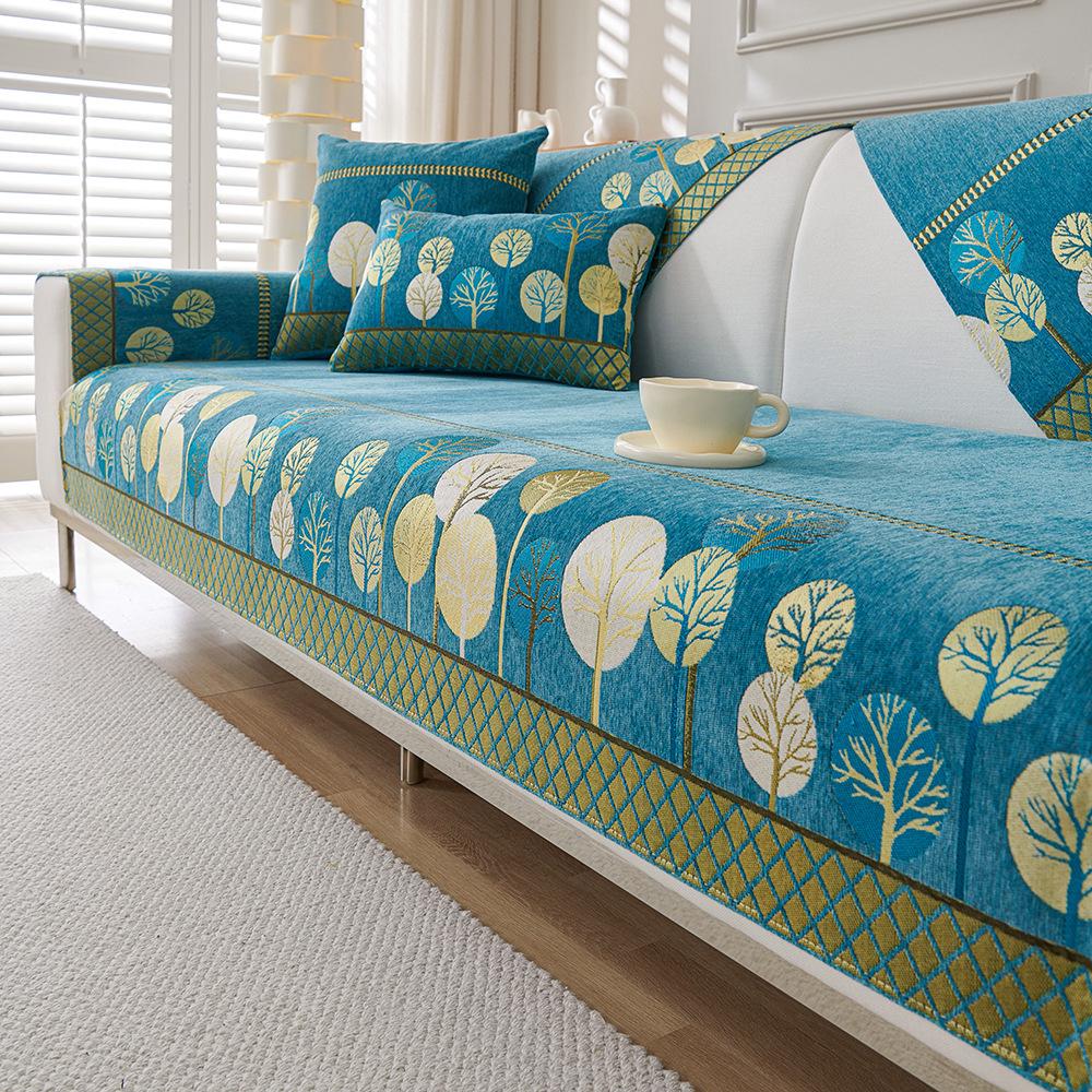 

Nordic Chenille Sofa Cushion Cover: Non-Slip, High-Grade Protector for Seat and Backrest. 70x70cm