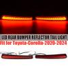 Pair Red Rear Bumper Tail Brake w/ Turn Signal Lights For 2020-24 Toyota Corolla