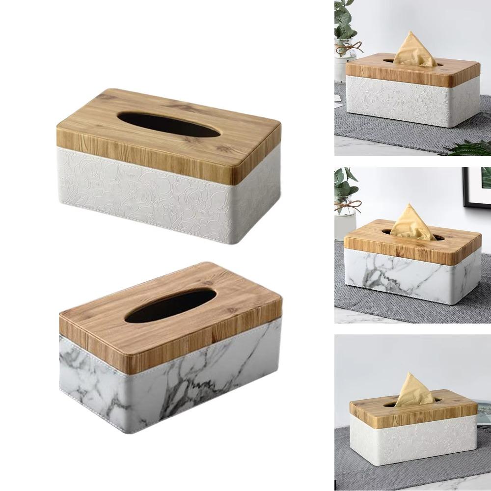 with Lid Napkin Storage Box Marbling Paper Towel Dispenser Durable Napkin Holder Living Room