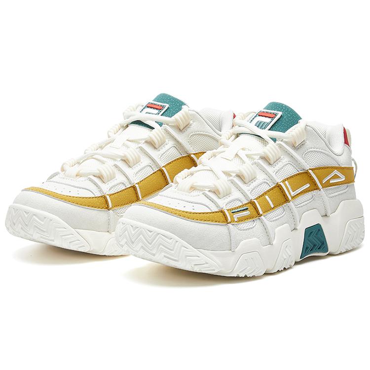 New FILA Barricade Vntg Gs White/Yellow/Green Women's F12W031218FSH