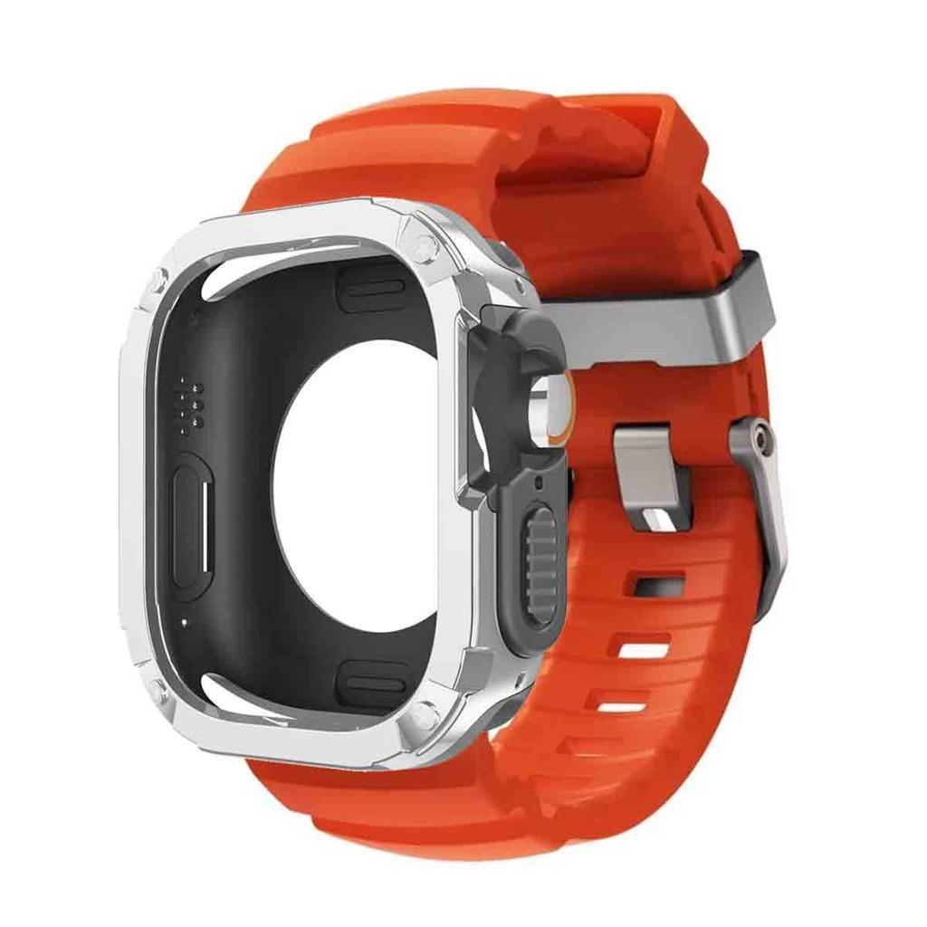 Silicone Strap+TPU PC Case For Apple Watch Ultra 3 2 1 49mm for iWatch Series 11 10 46mm band for Iwatch 9 8 7 6 5 4 45mm 44mm