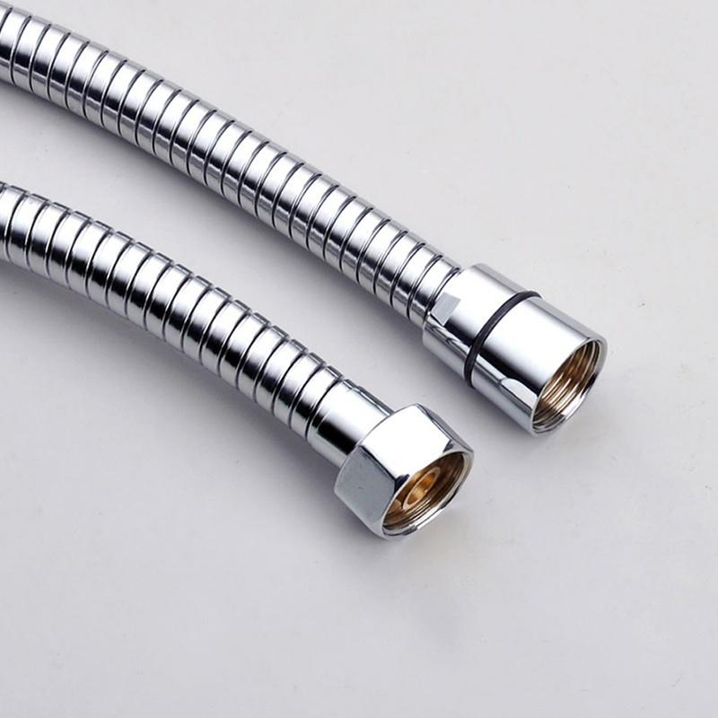 Flexibler Badezimmer-Duschschlauch, rostfreier Wasserduschkopf, 1,5 m, Handbrause aus Stahl