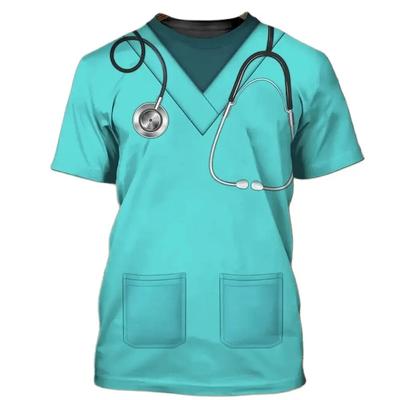 Neue Spaß Imitieren Arzt Professionelle Uniformen Grafik T Shirts Für Männer Mode Lustige Hip Hop Gedruckt Persönlichkeit Tees Tops