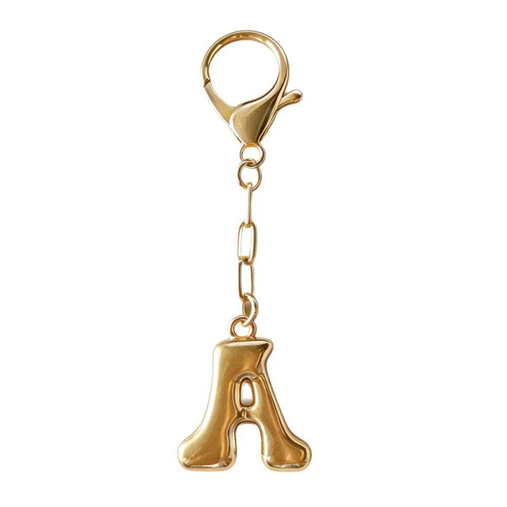 Metal Capital Letter Key Chains Bubble Letter Initial Letter Key Chains Alphabet Key Chains  Women