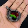 Bi-Color Labradorite Pendant Gemstone Handmade Jewelry, 999 Copper Wire Wrapped Pendant, Gift For Wife Jewelry