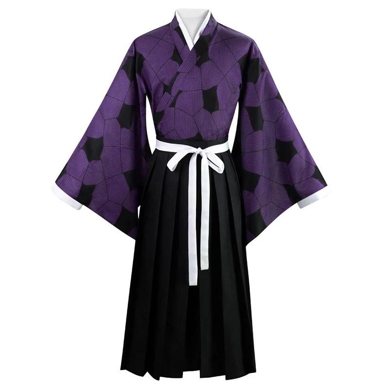 Anime-Charaktere Kokushibo und Kyojuro Rengoku Cosplay-Kostüme, Cosplay-Perücken, Haori-Kimono, Halloween-Herrenbekleidung