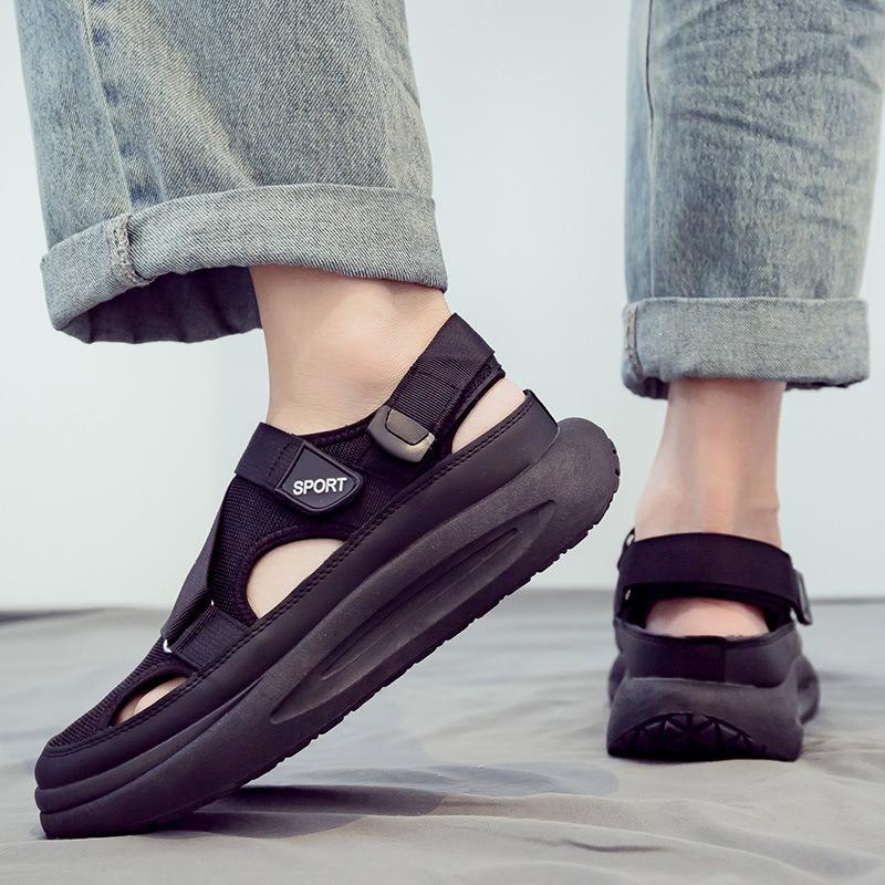 Fashion Summer Mesh Men Sandals Platform Shoes for Men Anti-slip Beach Sandals Soft Bottom Sport Sandals Men's Breathable Hiking Shoes