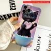2DFlat Cute Black Kitten Holding Heart In Bowl All Inclusive Film Hard iPhone Case, Compatible with iPhone 18 Pro Max 17 16 15 14 13 12 11