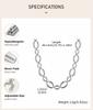 Minimalist Chain Necklace for Women, Chunky Oval Link Trendy Stainless Steel Waterproof Geometric Jewelry