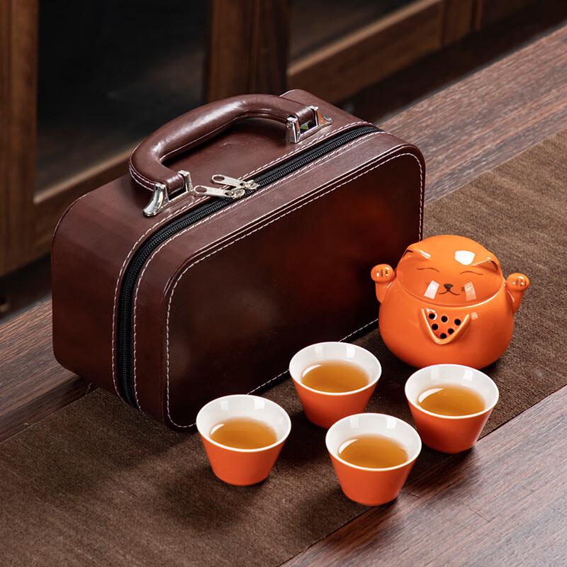 

Shangqi Portable Lucky Cat Travel Tea Set