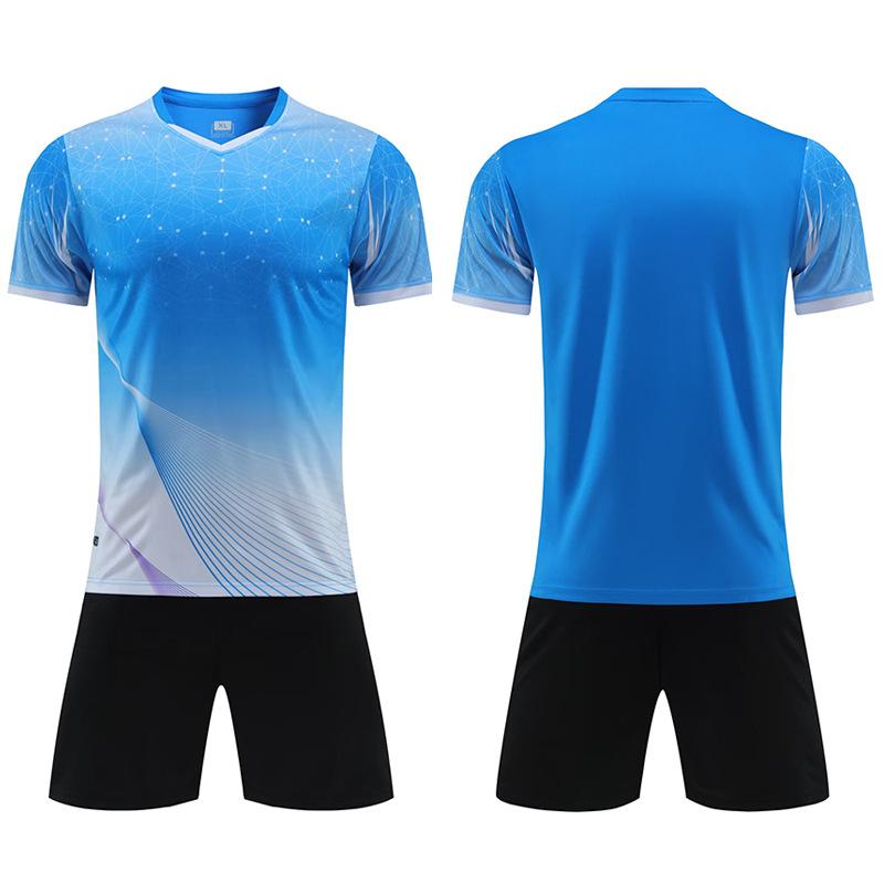 New Football Suit Men'S Team Suit Children'S Adult Sports Training Clothes Primary School Students Game Clothes Football Clothes