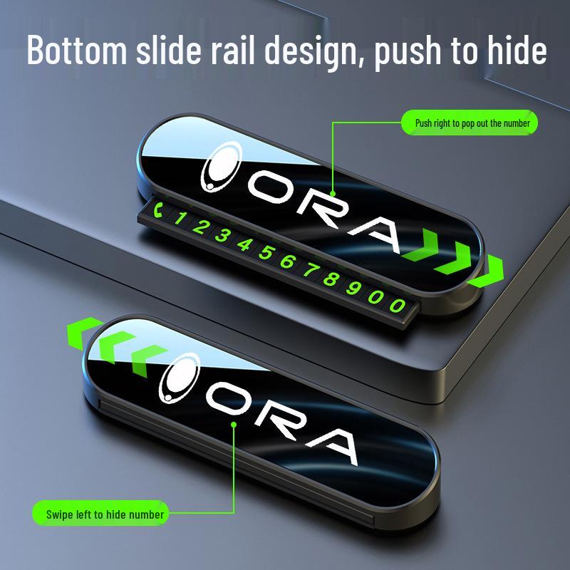 ORA Good Cat Series Laser Hidden Temporary Parking Number Plate
