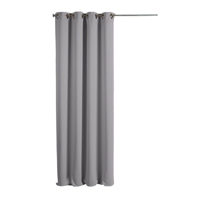 Rideau occultant - EDEN - Cocoon - Gris clair - 140 x 260 cm - Œillets carrés
