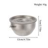 Pure Titanium Double-Wall Salad Bowl,With Lid Double-Layer Ice-Flake Cut Surface 12 Cm Home Food Storage Soup Bowl Tableware