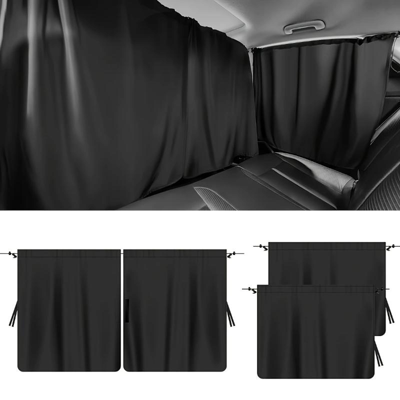 4pcs Car Privacy Curtain Set Detachable Window Sunshade Heat Resistant for Vehicle Privacy Anti Glare Driving Family Safety