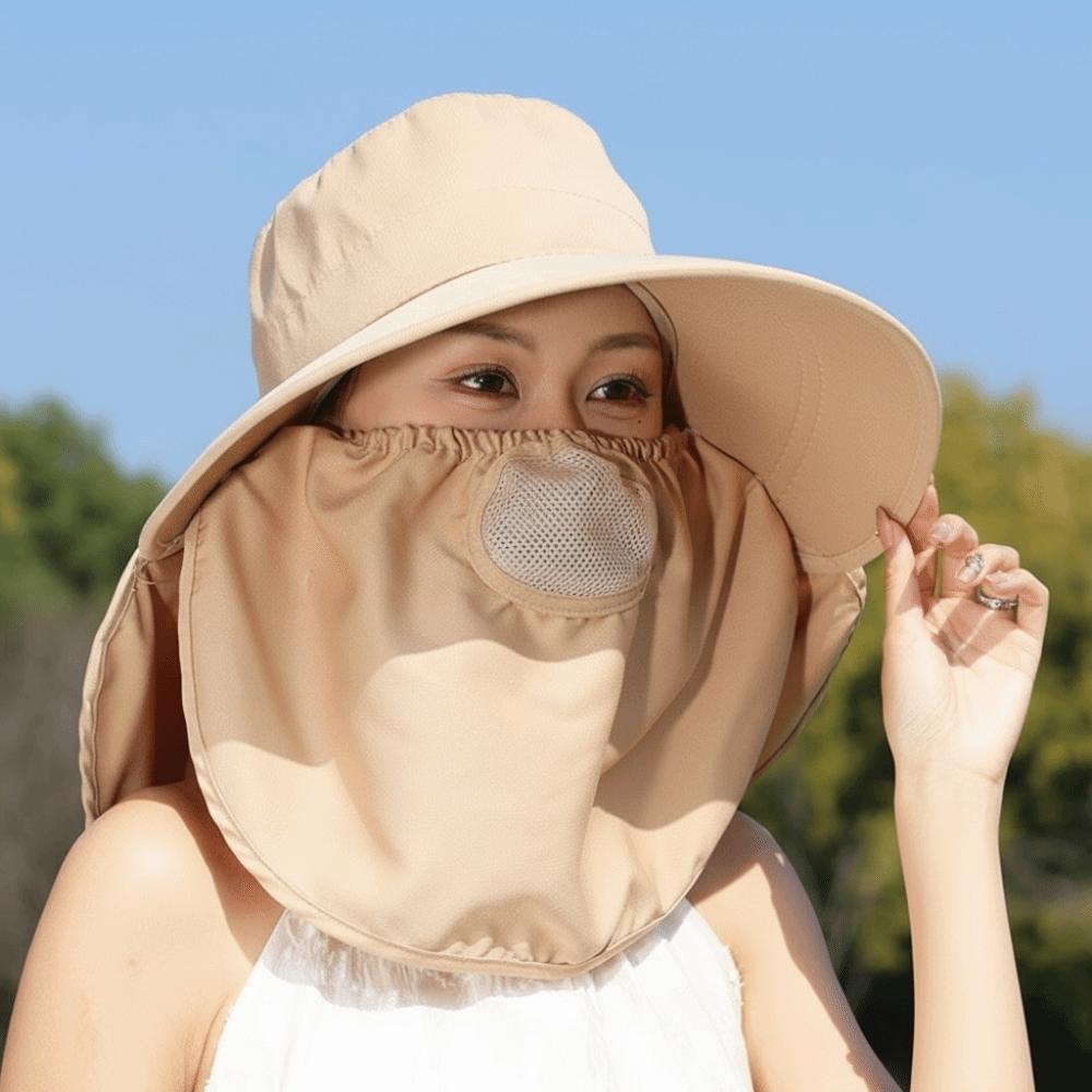 Breathable Sunscreen Sun Hat Lightweight Neck Flap Hat Fashion Picking Tea Hat  Hiking