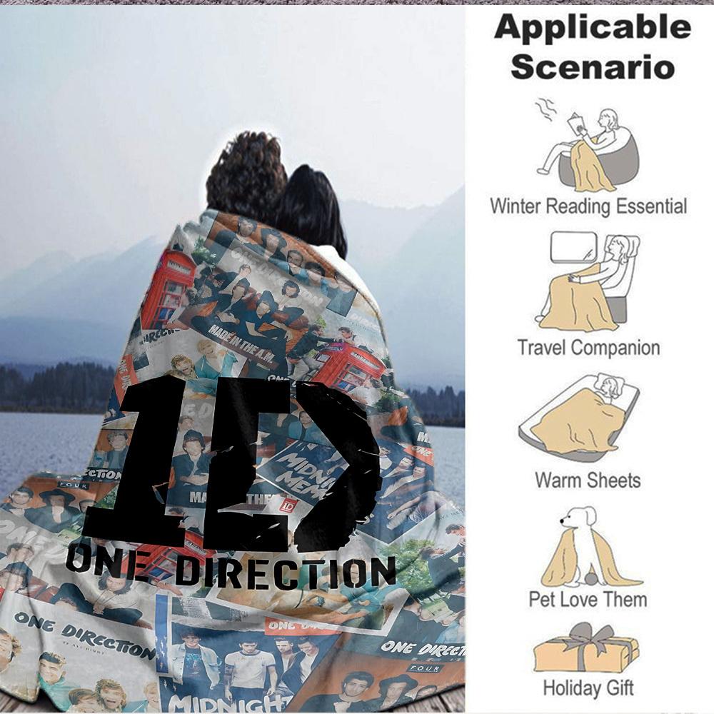 1 manta de franela de One Direction, suave y amigable con la piel, con impresión digital, varios tamaños disponibles para familia, amigos, cumpleaños