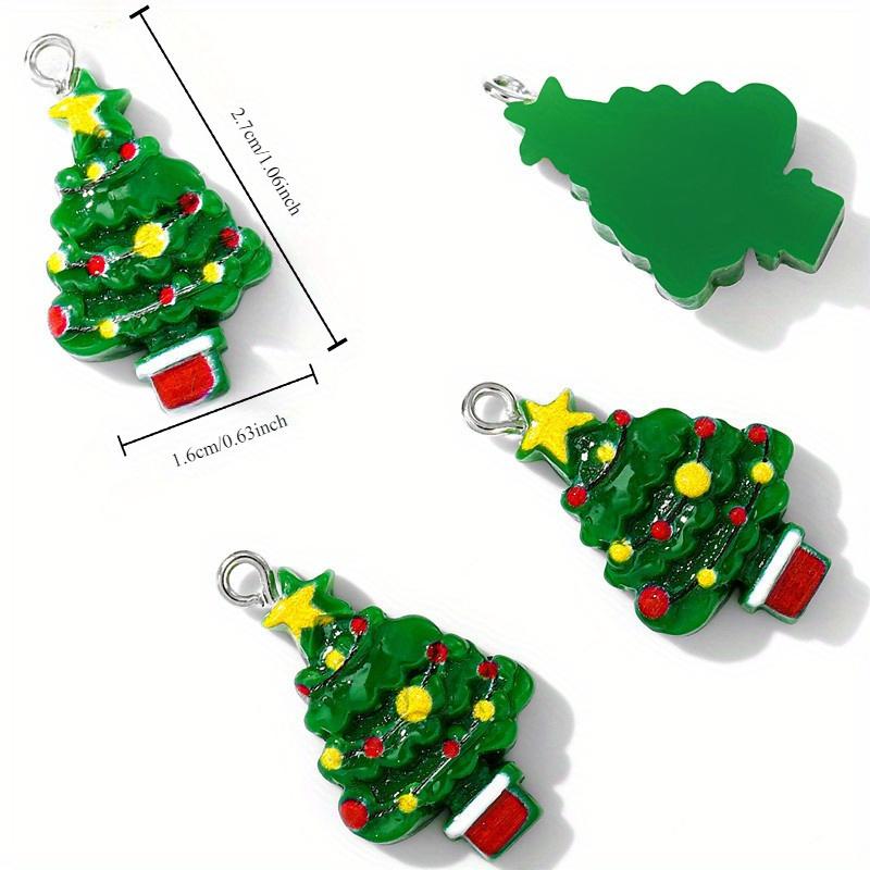 Niedliches Weihnachtsset - Anhänger mit Weihnachtsmann, Schneemann, Rentier & Baum | DIY Weihnachtsbaumzubehör | Ideal für Taschen & Geschenke | Deko